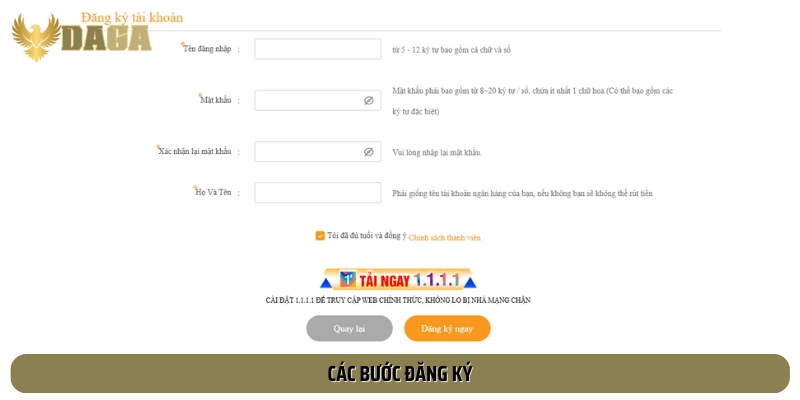 Hướng dẫn đăng ký tài khoản cược nhanh chóng và dễ dàng nhất